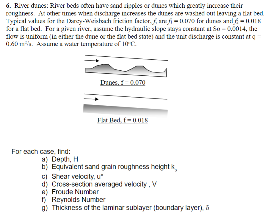 River dunes: River beds often have sand ripples