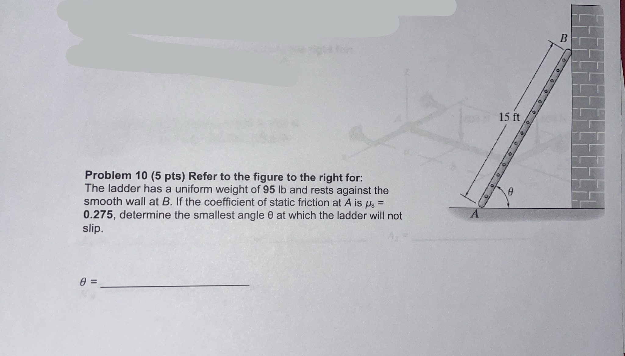 Problem 1 0 ( 5 pts ) Refer to the figure to the