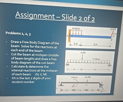 Assignment - Slide 2 of 2 Problems 1 , 2 , 3 Draw