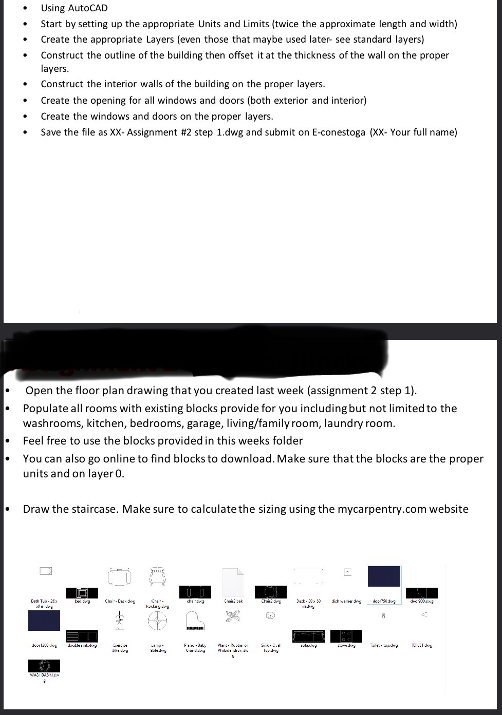 Using AutoCAD Start by setting up the appropriate