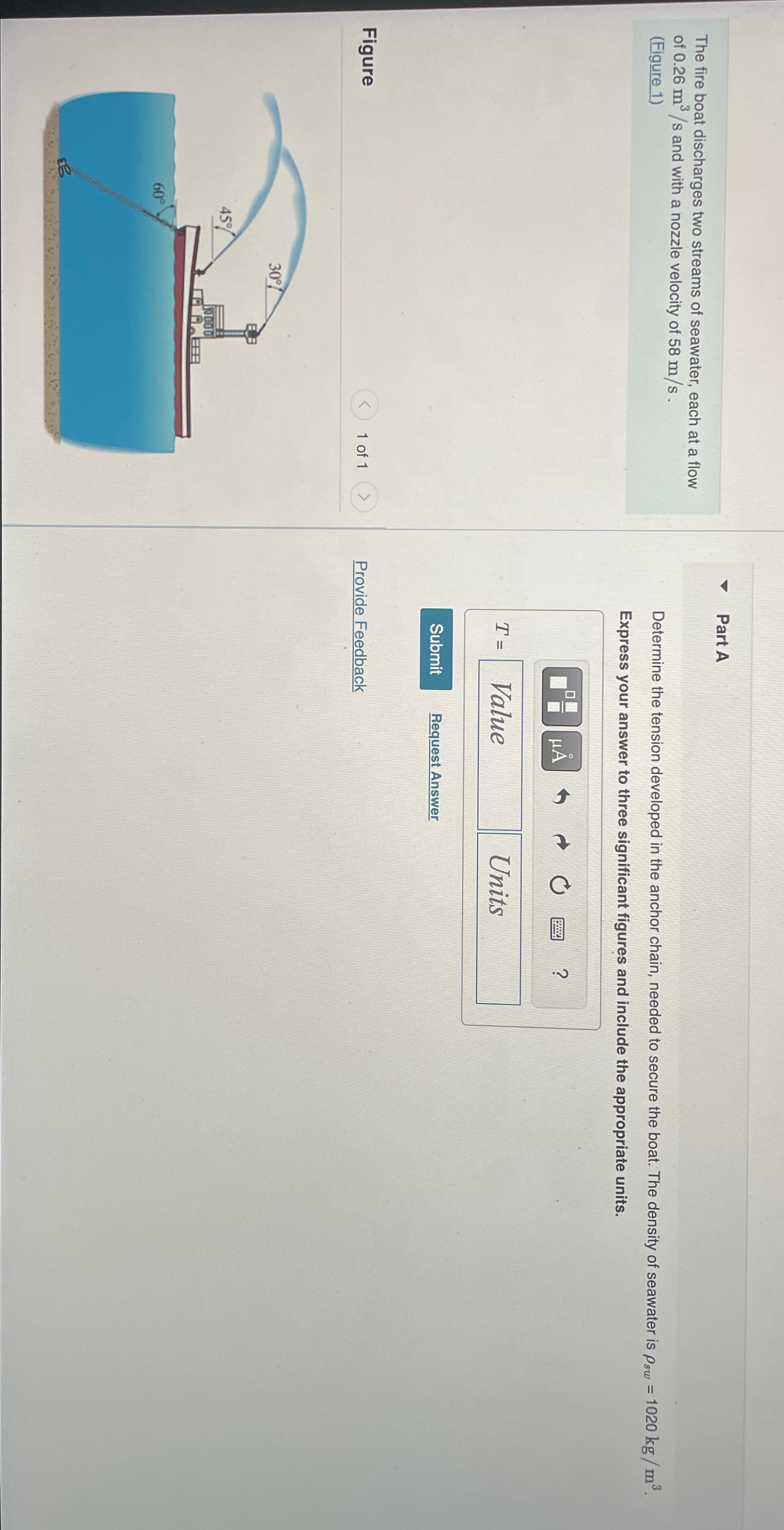 The fire boat discharges two streams of seawater,