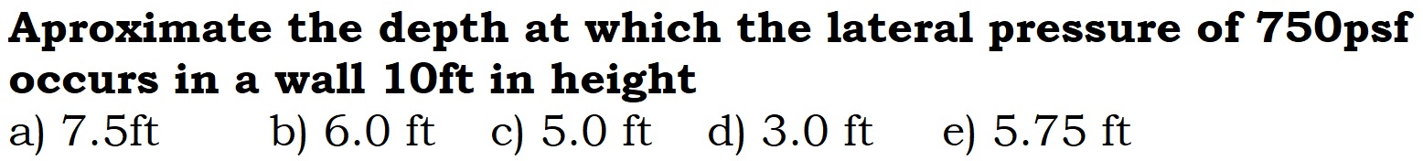Aproximate the depth at which the lateral