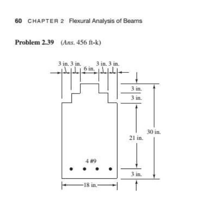 6 0 CHAPTER 2 Flexural Analysis of Beams Problem