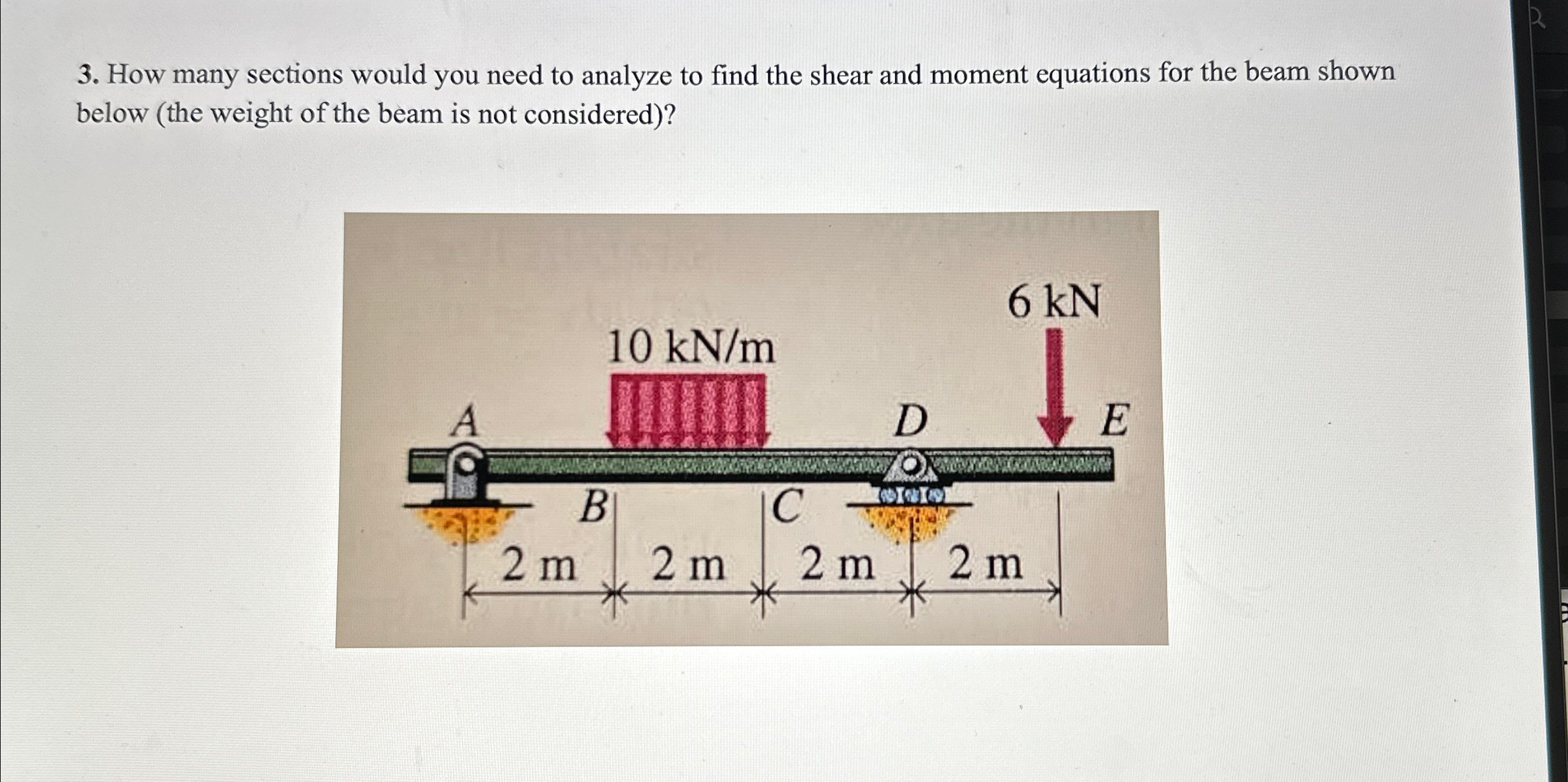 How many sections would you need to analyze to