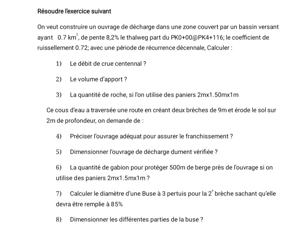 R soudre l'exercice suivant On veut construire un