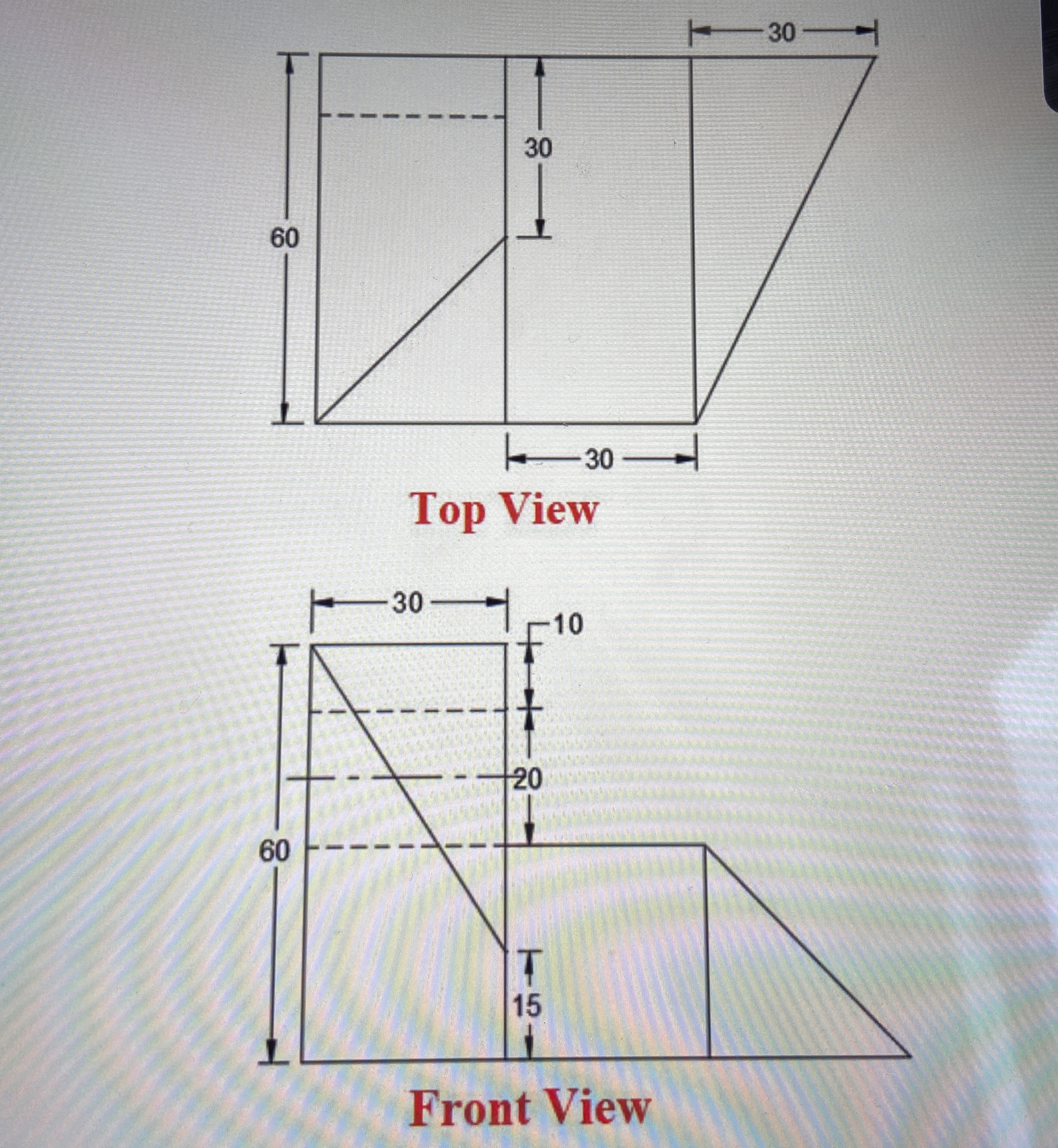Help me slove the right side view