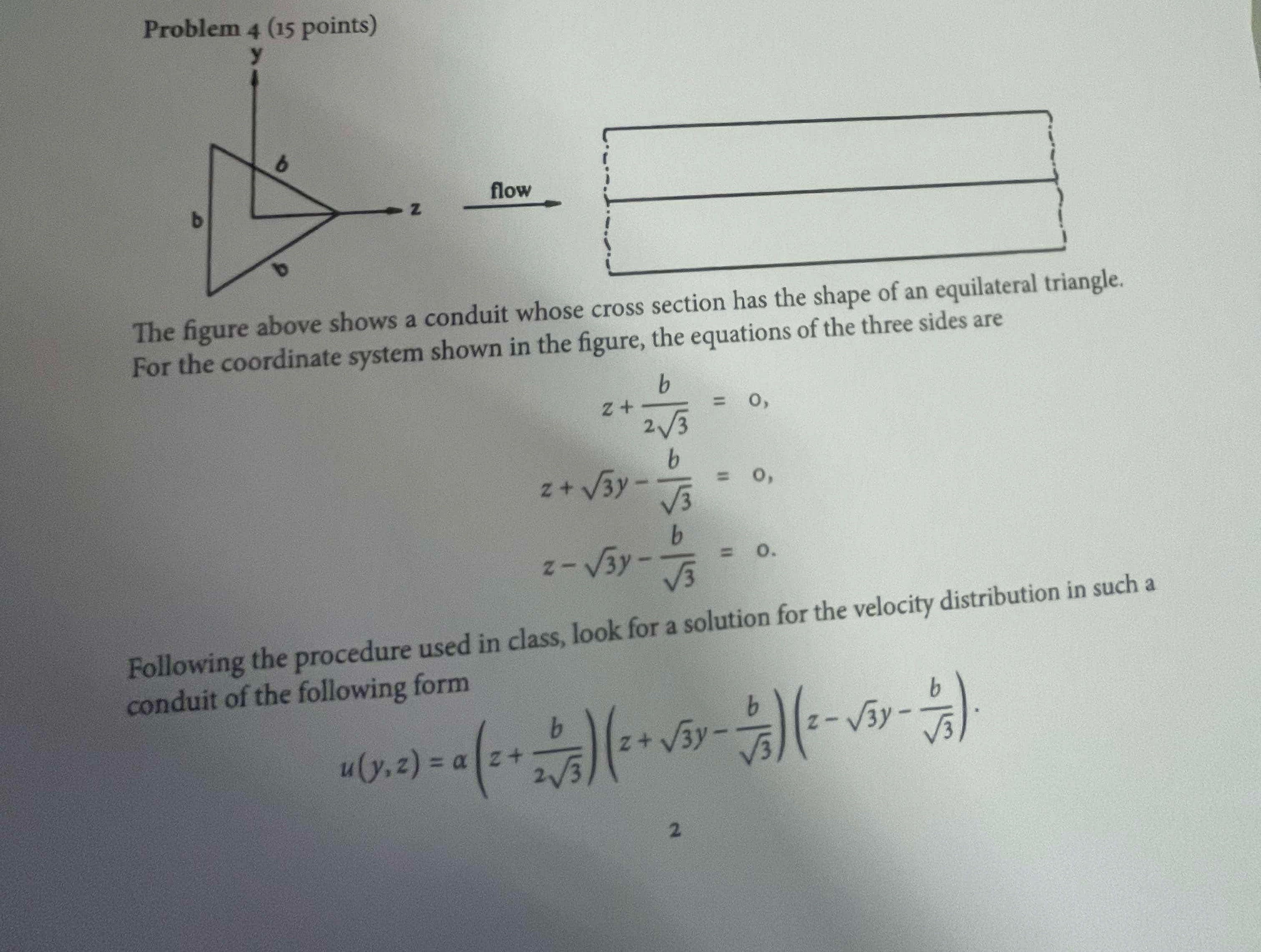 Problem 4 ( 1 5 points ) flow The figure above