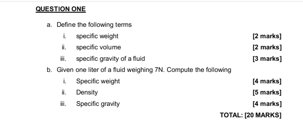 QUESTION ONE a . Define the following terms i .