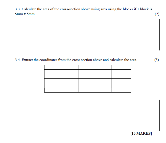 3 . 3 . Calculate the area of the cross - section