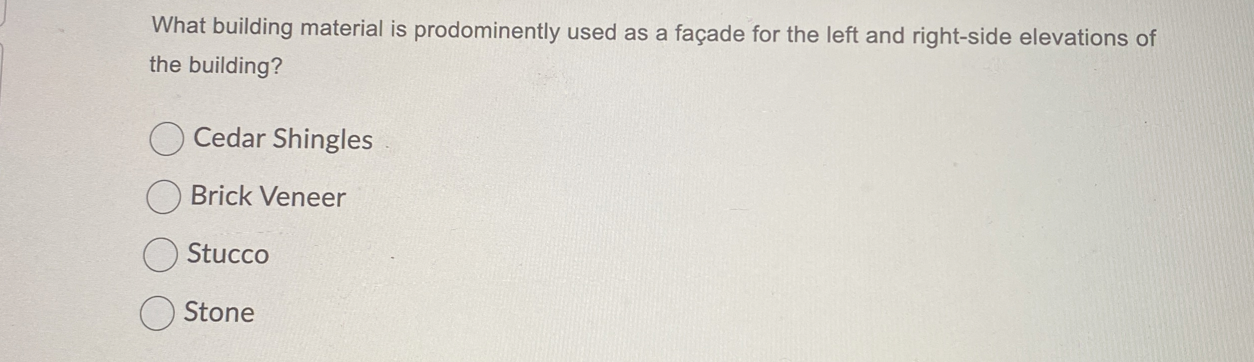 What building material is prodominently used as a