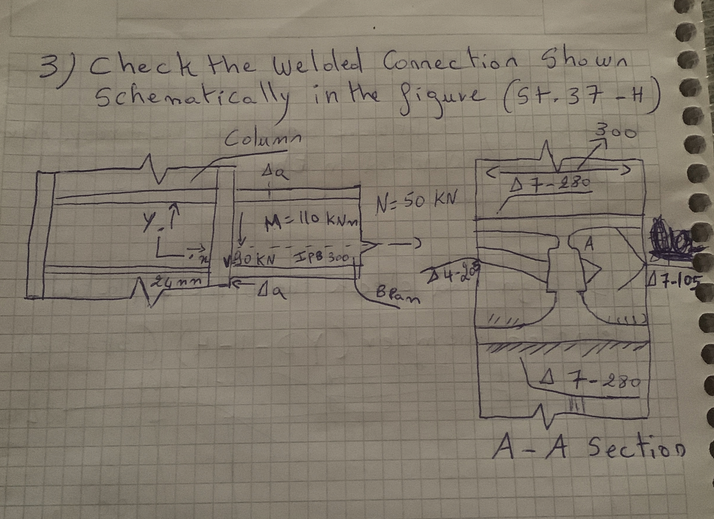 Check the Welded Connection Shown schematically