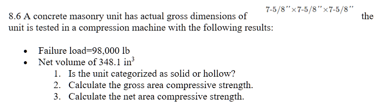 Civil Engineering Materials # 8 . 6 A concrete