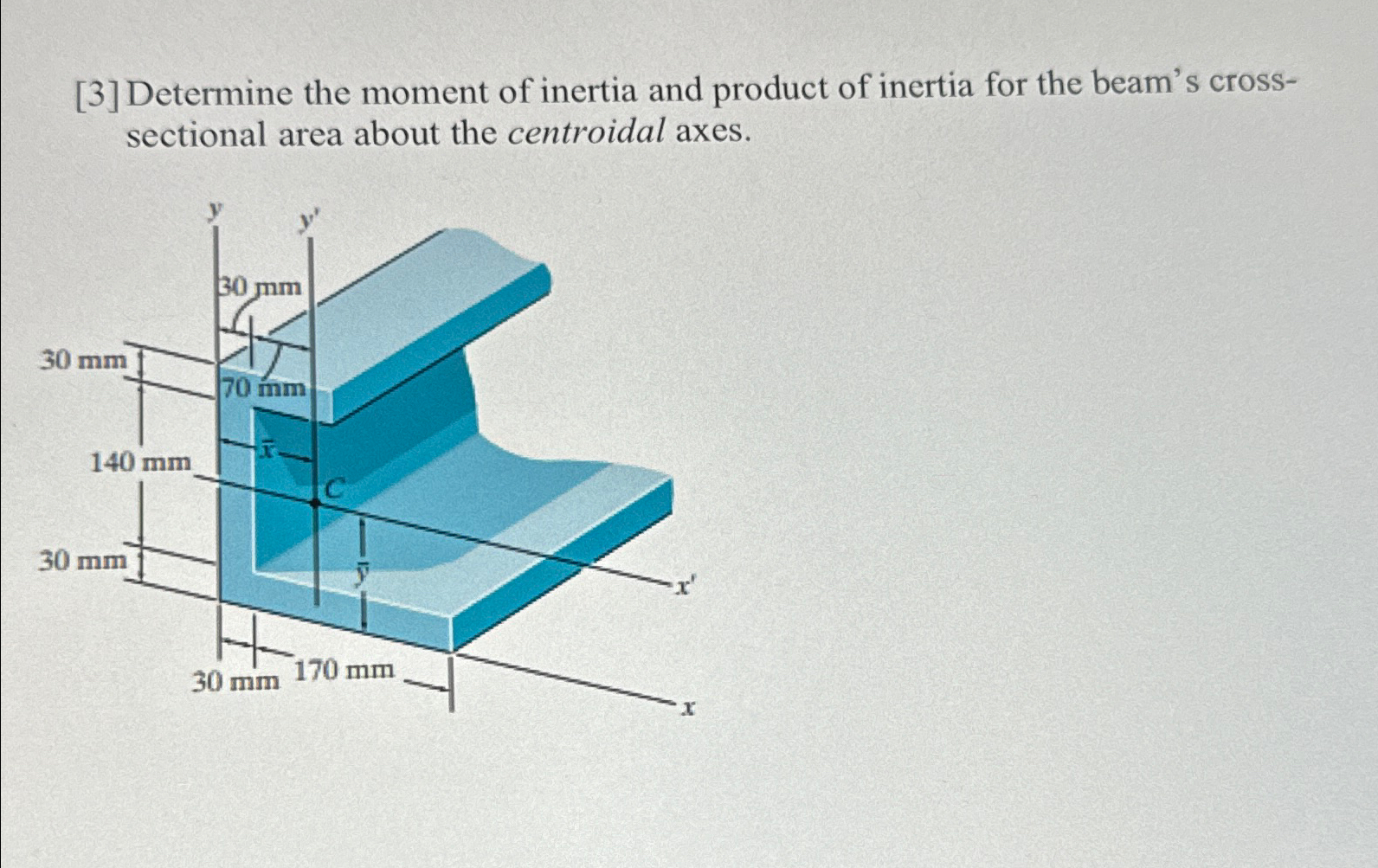 [ 3 ] Determine the moment of inertia and product