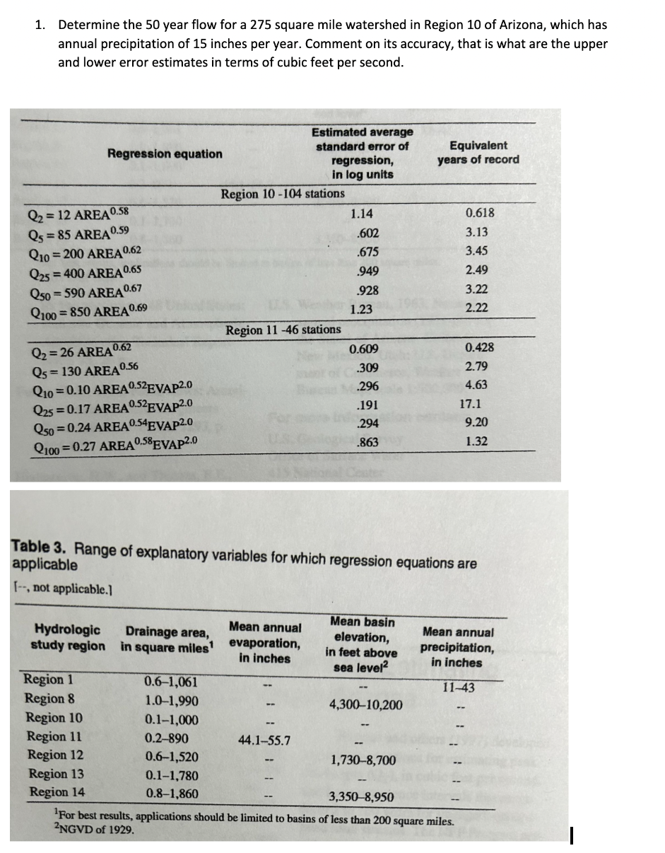 Use the two tables below to solve for problem 1
