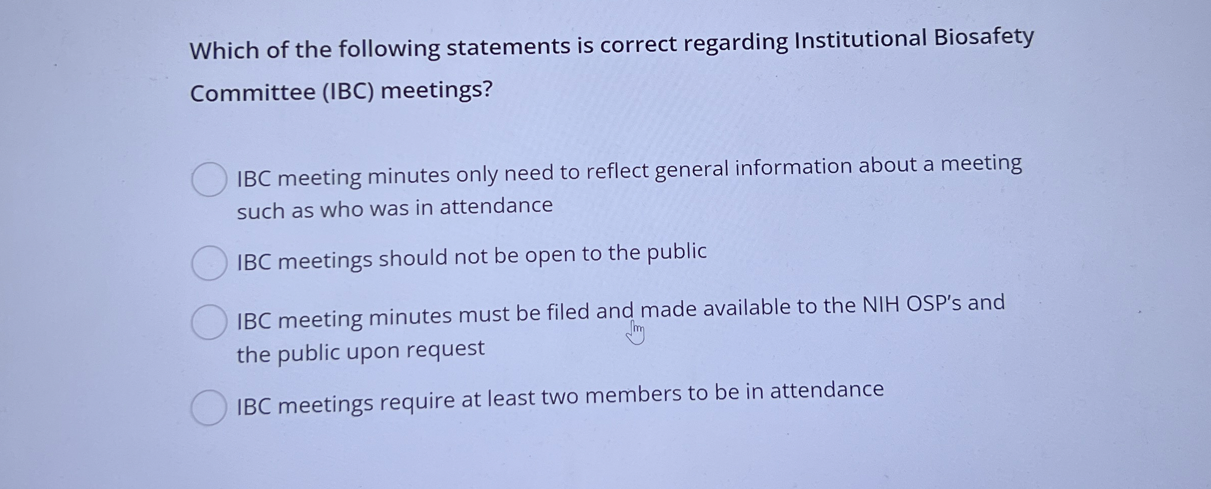 Question 1 Which statement is true regarding BSL