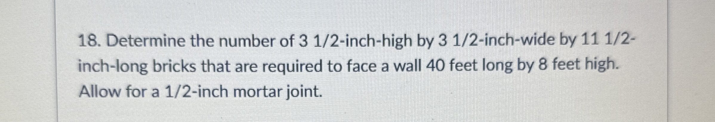 Determine the number of 3 1 2 - inch - high by 3