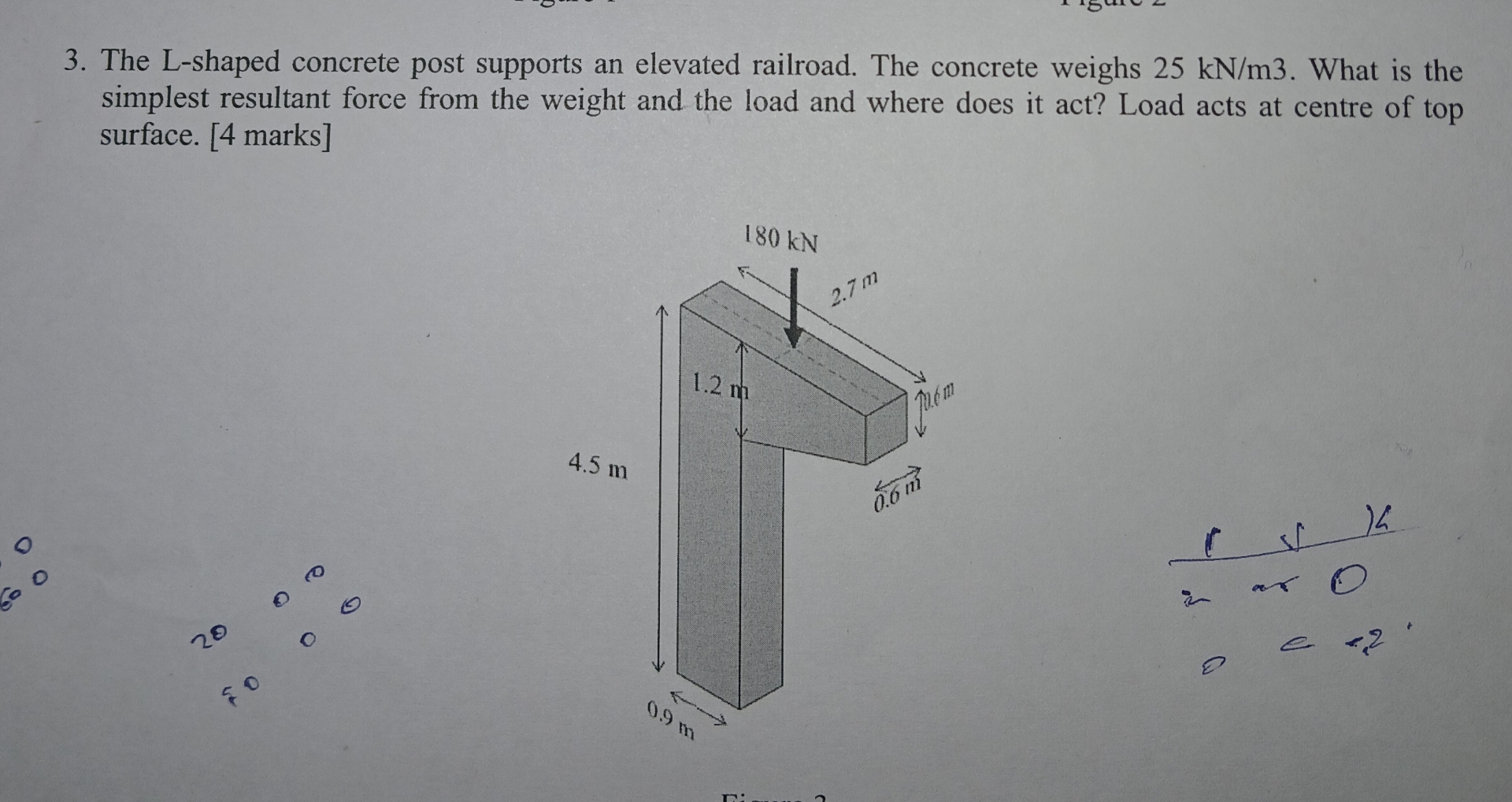 The L - shaped concrete post supports an elevated