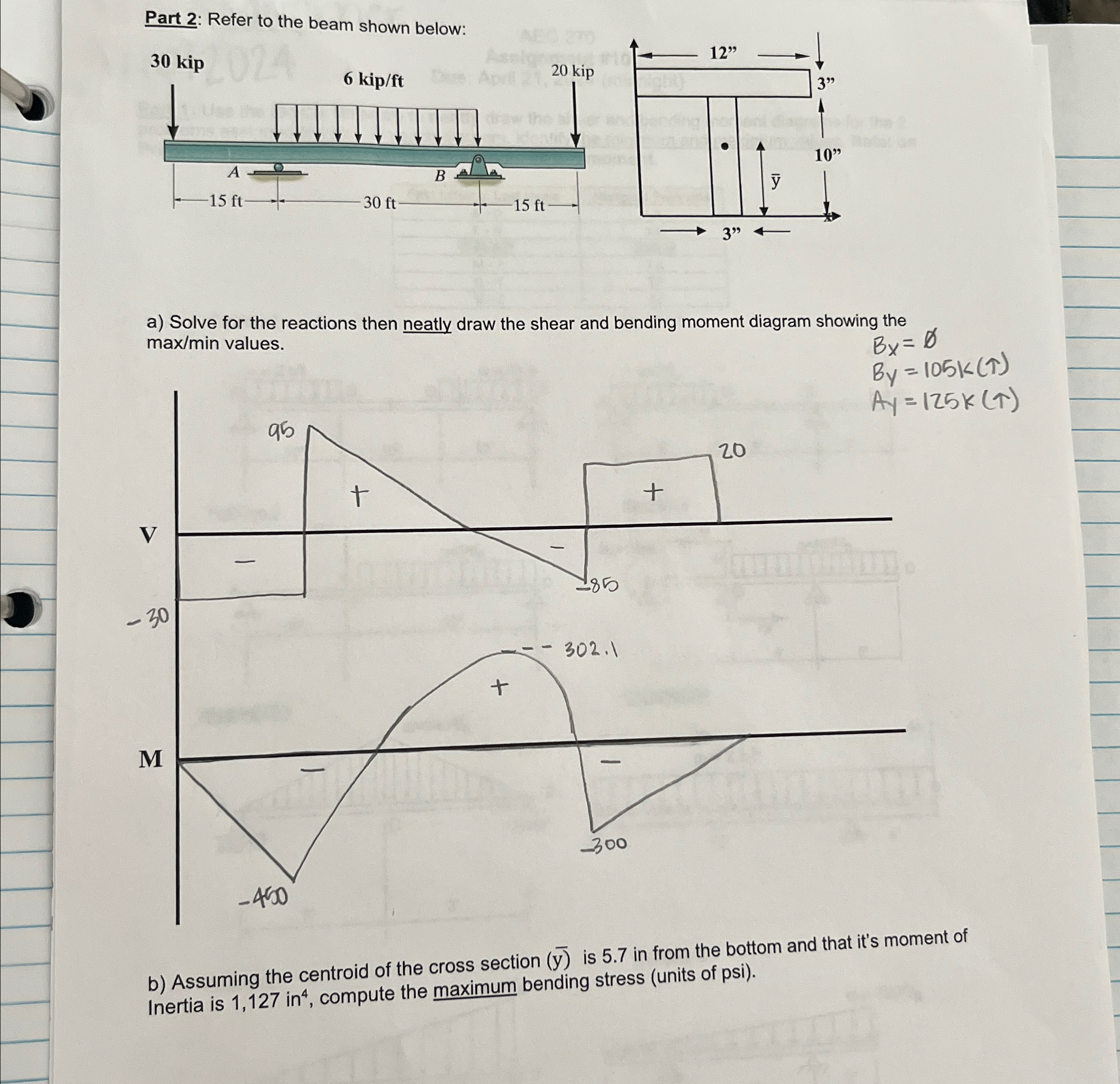 Please only answer section b ! ! ! b ) Assuming