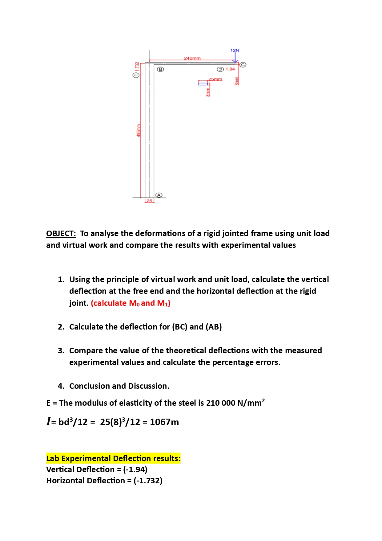 OBJECT: To analyse the deformations of a rigid