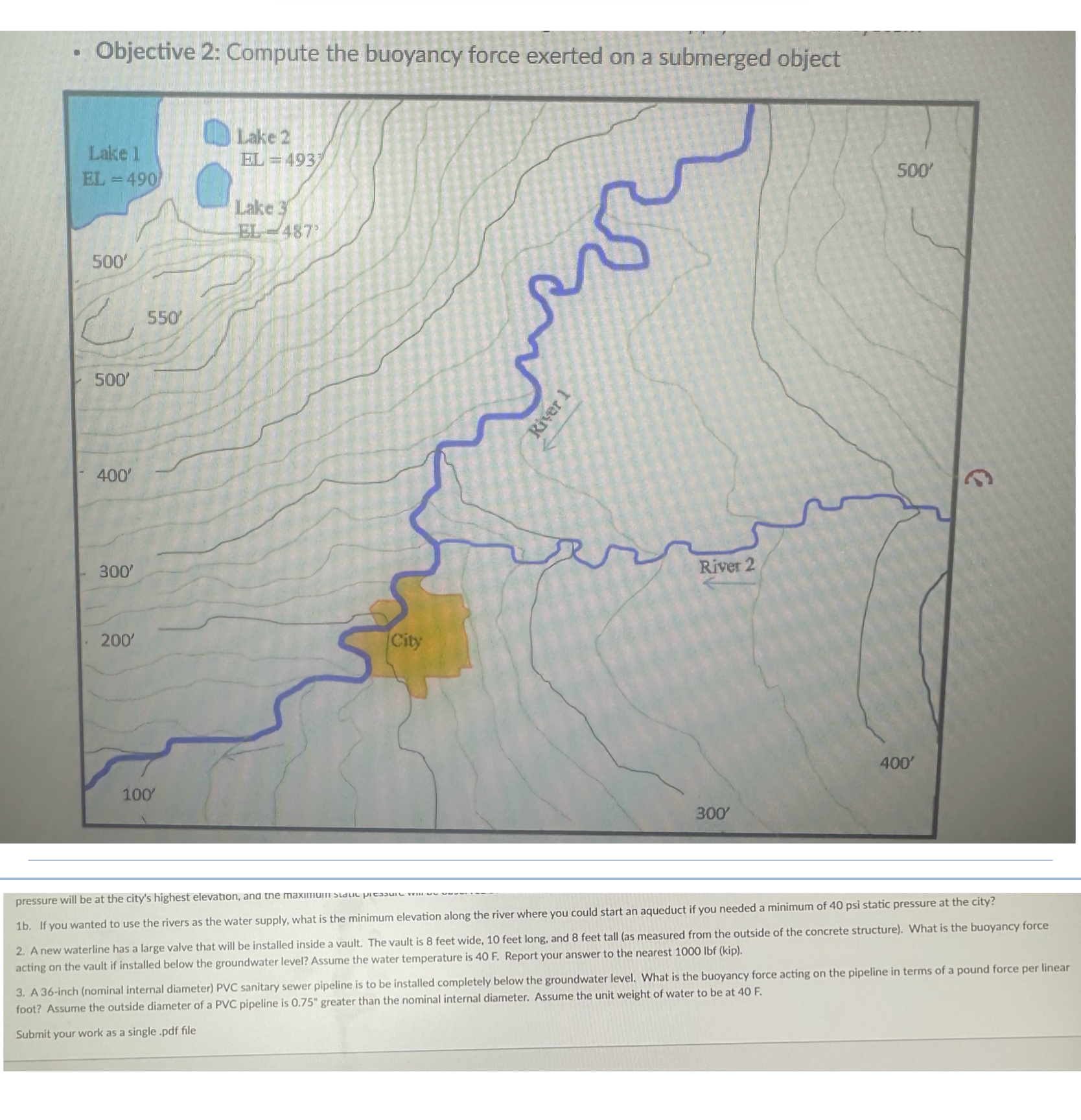 A new waterline has a large valve that will be
