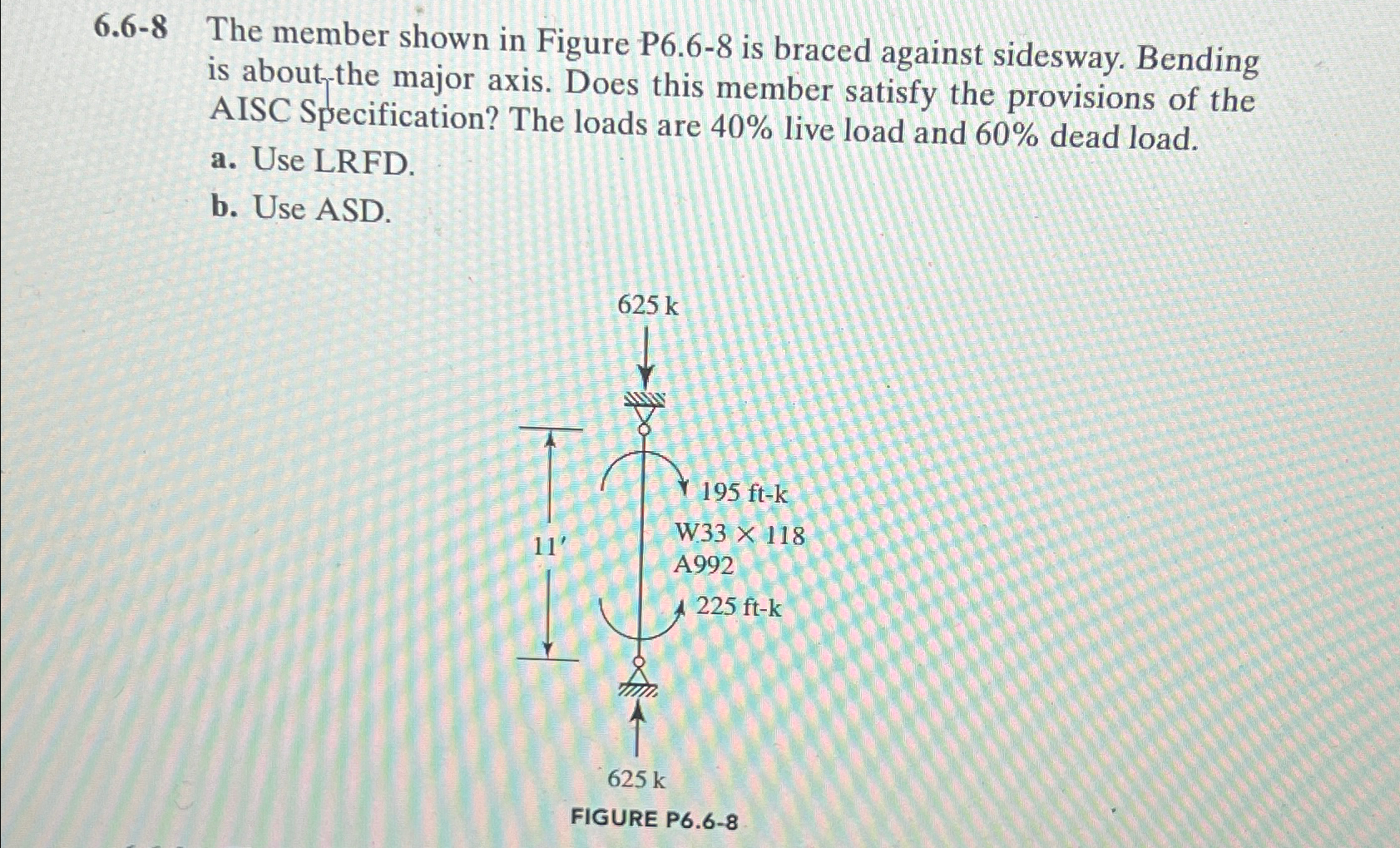 6 . 6 - 8 The member shown in Figure P 6 . 6 - 8