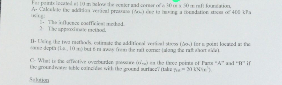 For points located at 1 0 m below the center and