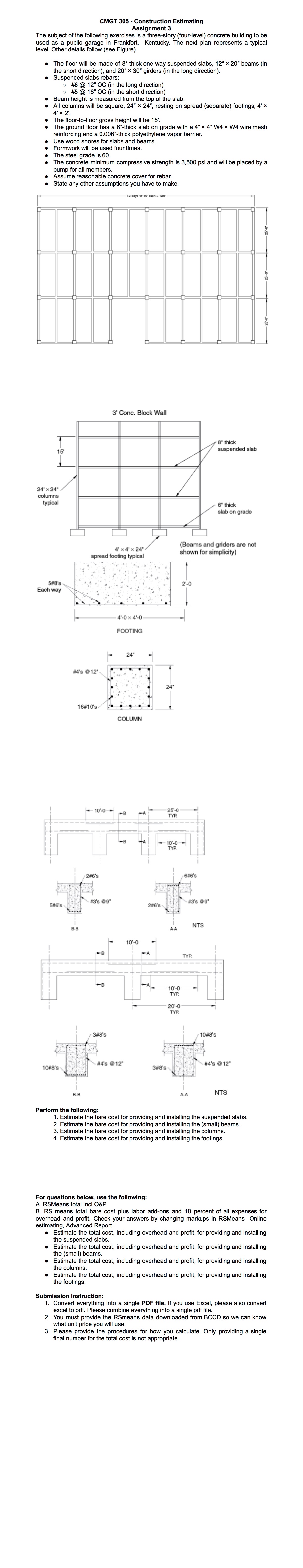Assignment 3 ( four - level ) concrete building