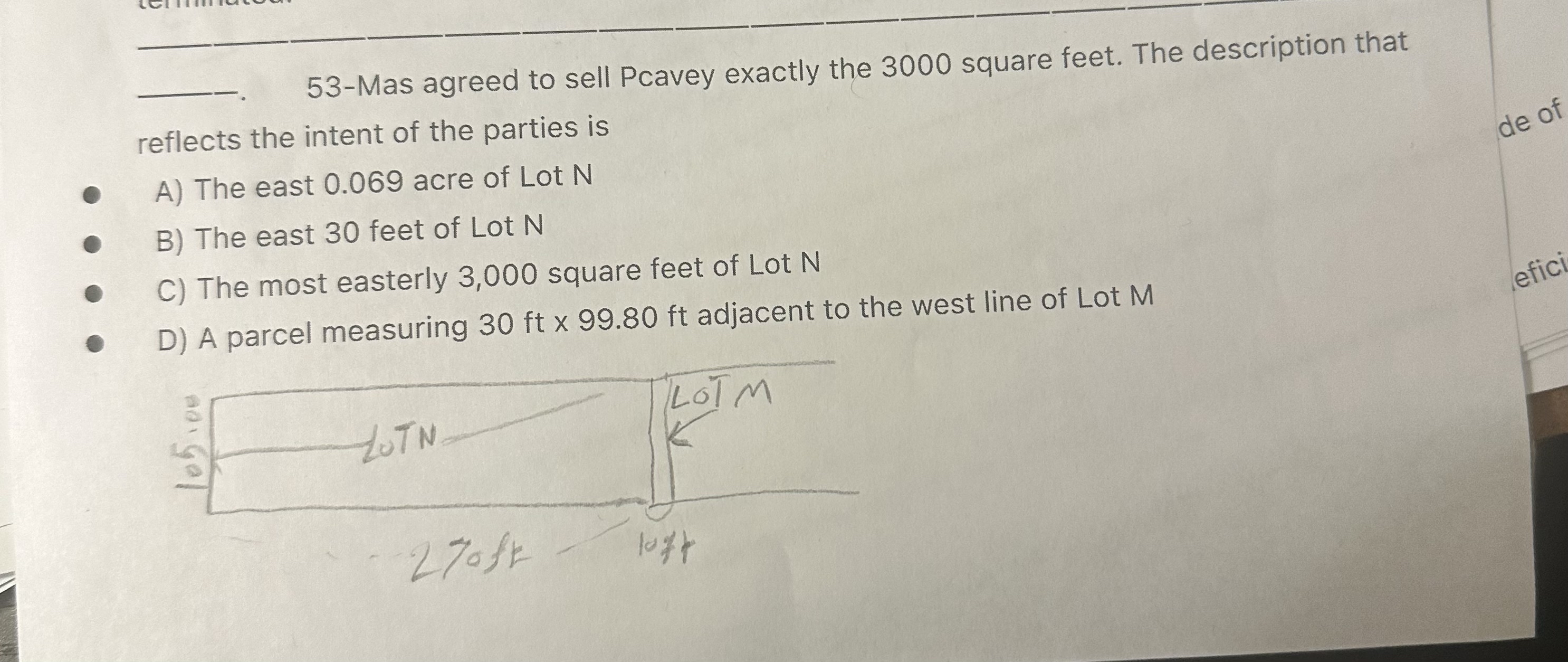 5 3 - Mas agreed to sell Pcavey exactly the 3 0 0