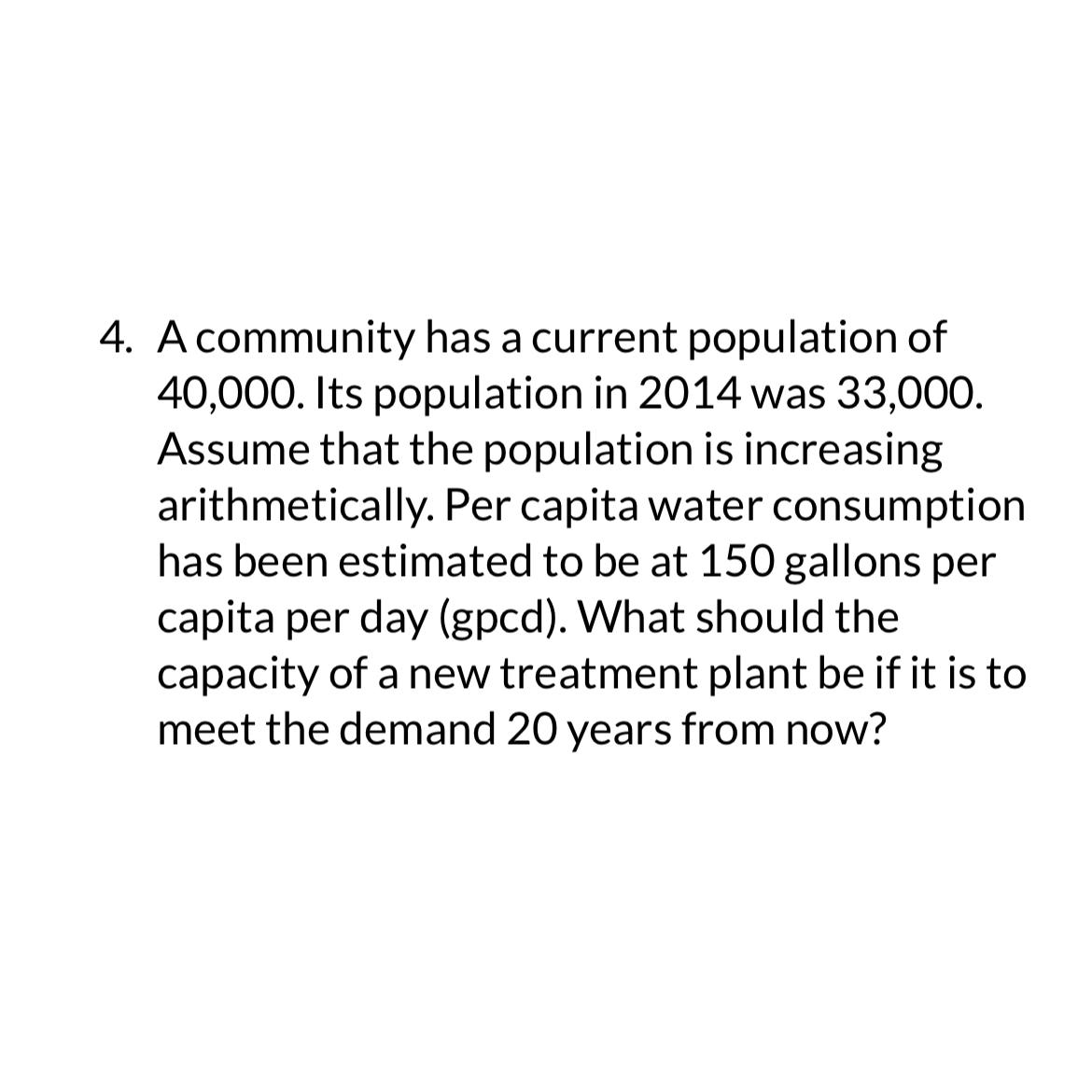 A community has a current population of 4 0 , 0 0