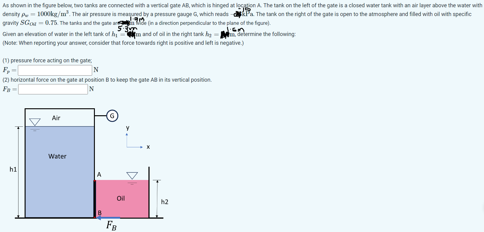 As shown in the figure below, two tanks are