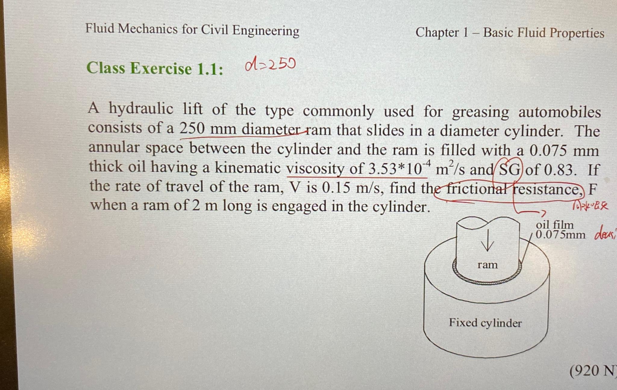Fluid Mechanics for Civil Engineering Chapter 1 -