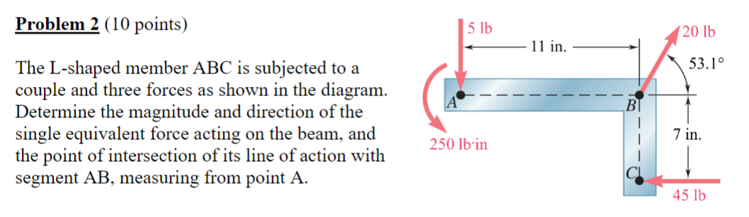 Problem 2 ( 1 0 points ) The L - shaped member