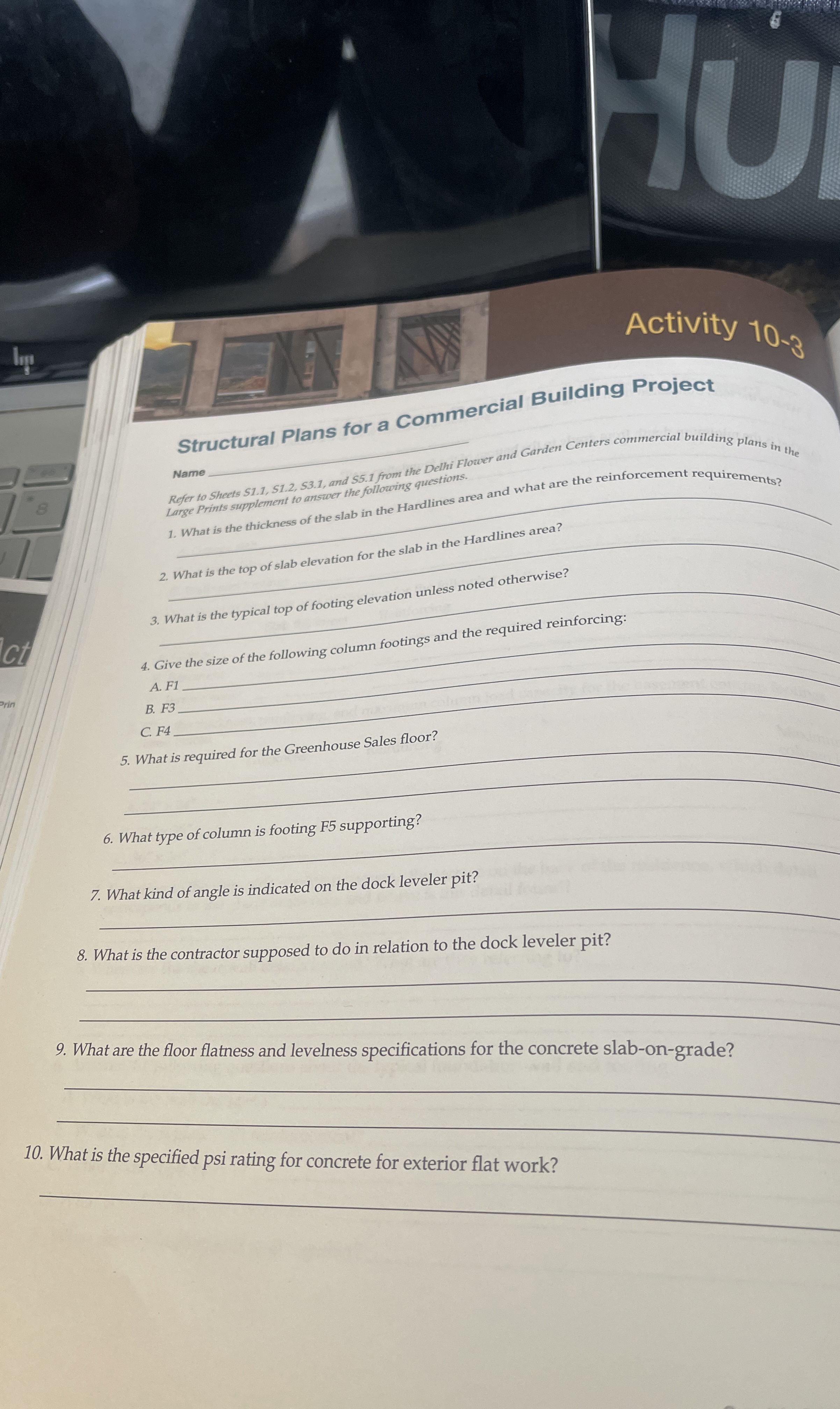 Structural Plans for a Commercial Building