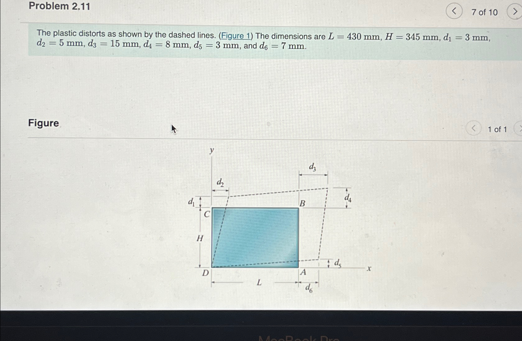 Problem 2 . 1 1 7 of 1 0 The plastic distorts as
