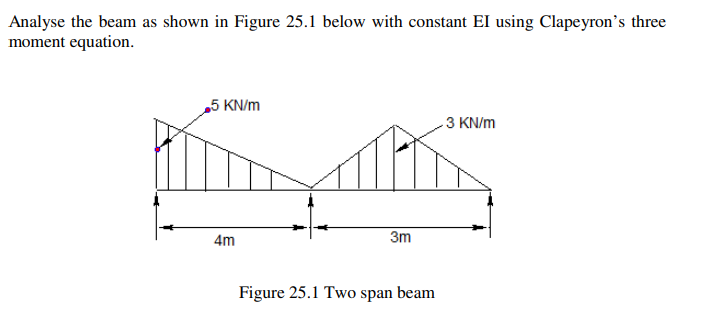use clapeyron's three moment equation