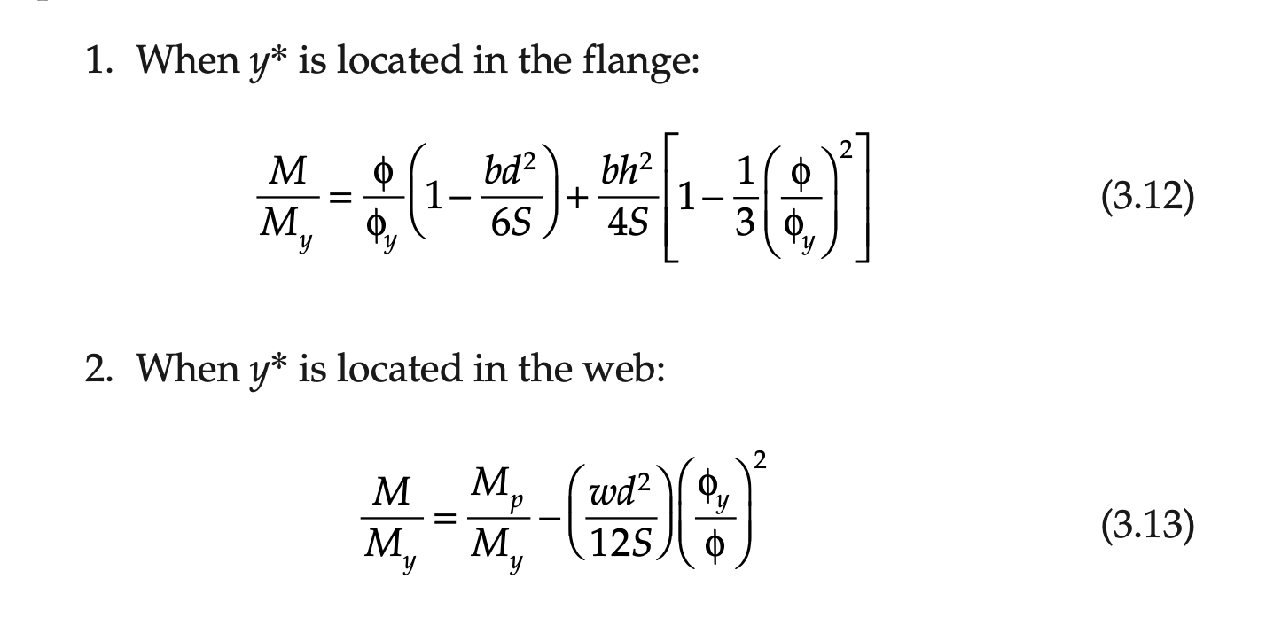 Ductile Design - Equations 3 . 1 2 & 3 . 1 3