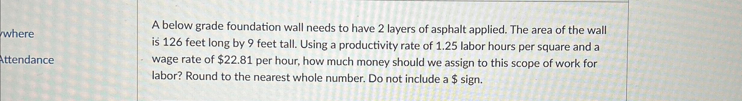 A below grade foundation wall needs to have 2