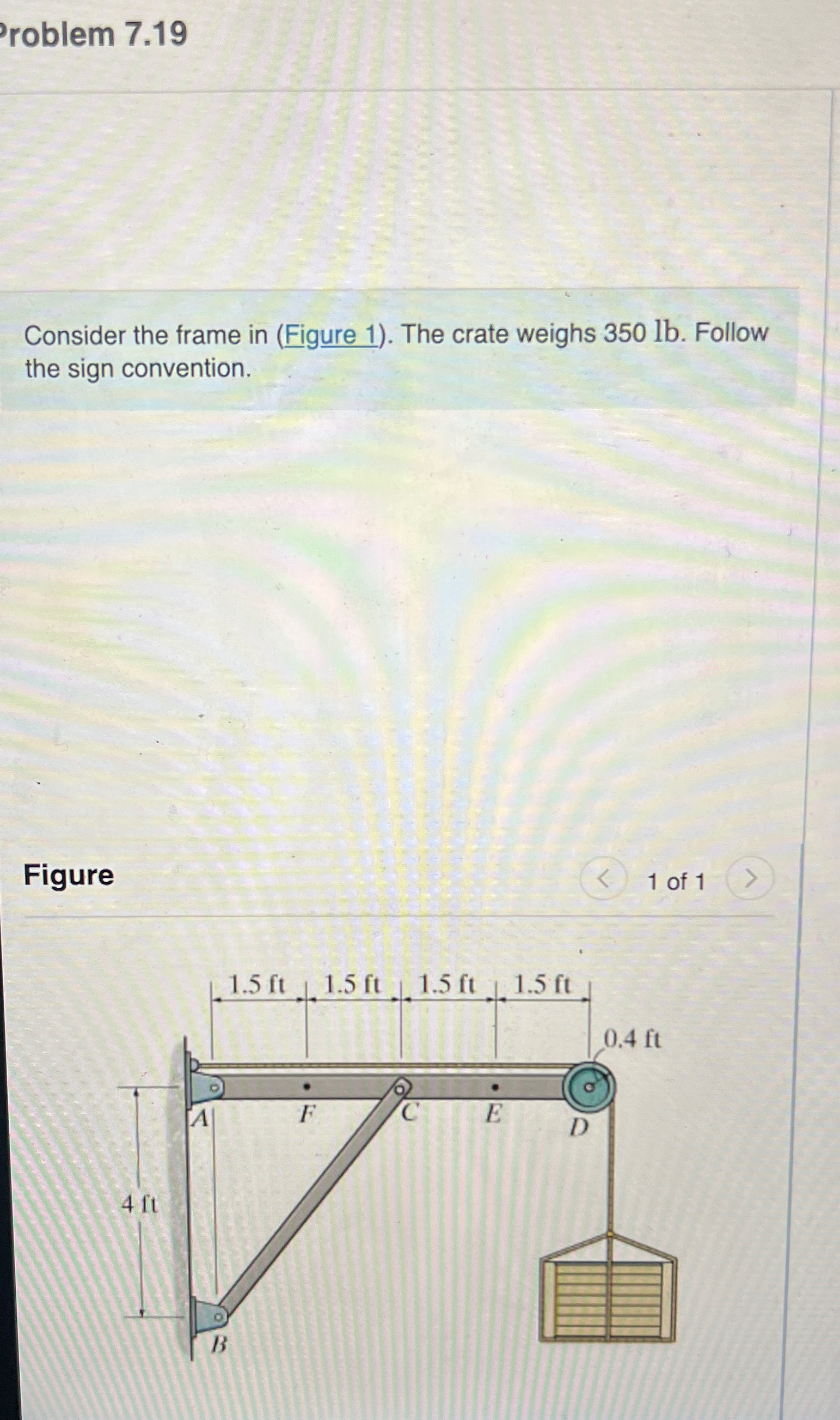 Problem 7 . 1 9 Consider the frame in ( Figure 1