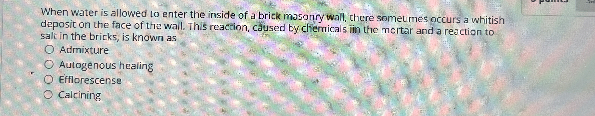When water is allowed to enter the inside of a