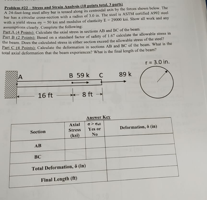 Problem # 2 2 - Stress and Strain Analysis ( 1 0