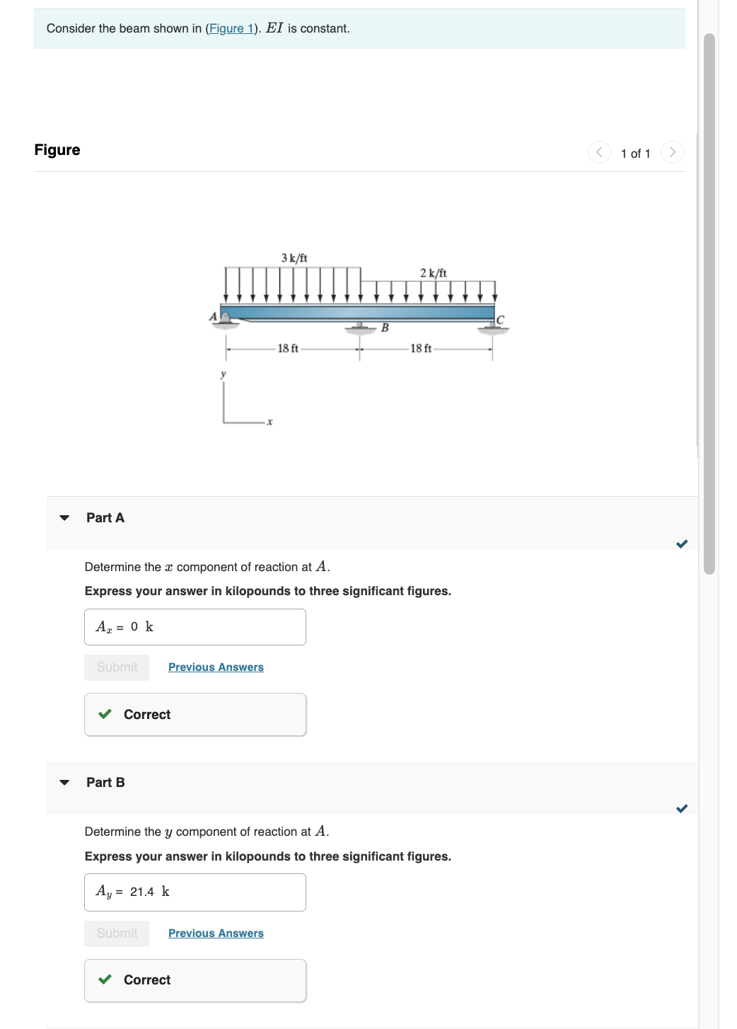 Consider the beam shown in ( Figure 1 ) . E I is
