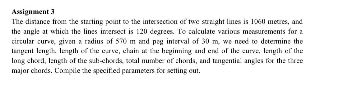 Assignment 3 The distance from the starting point