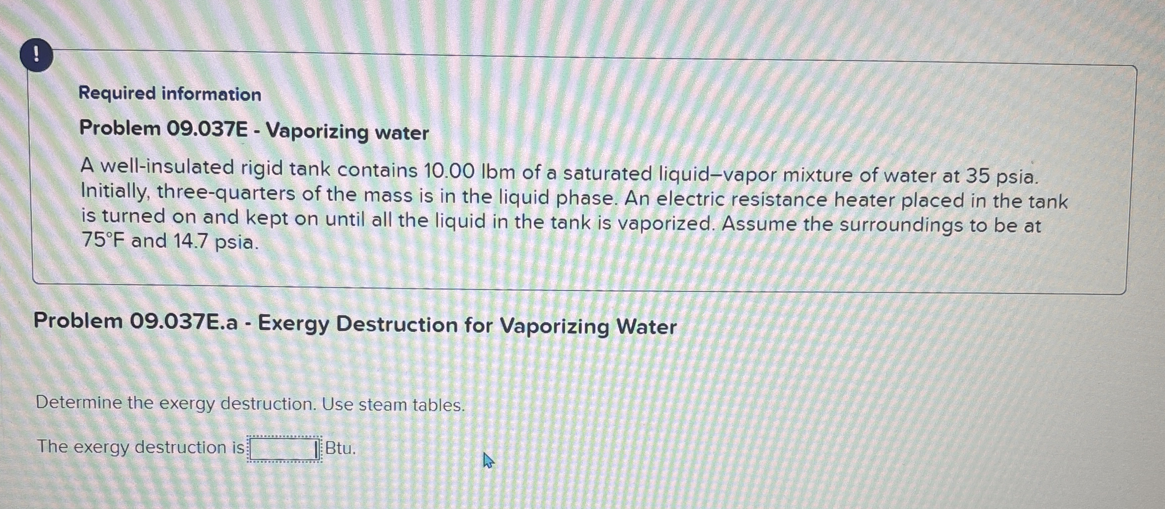 ! Required information Problem 0 9 . 0 3 7 E -
