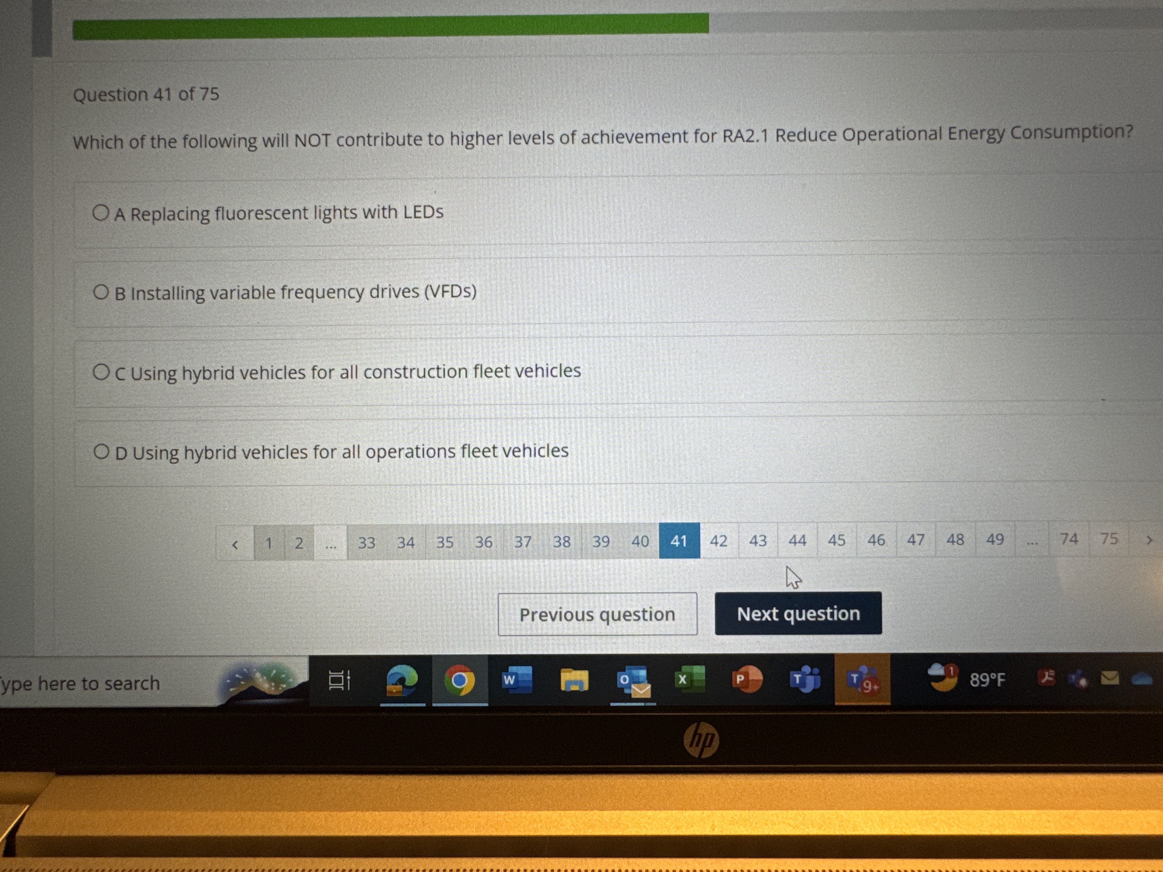 Question 4 1 of 7 5 Which of the following will