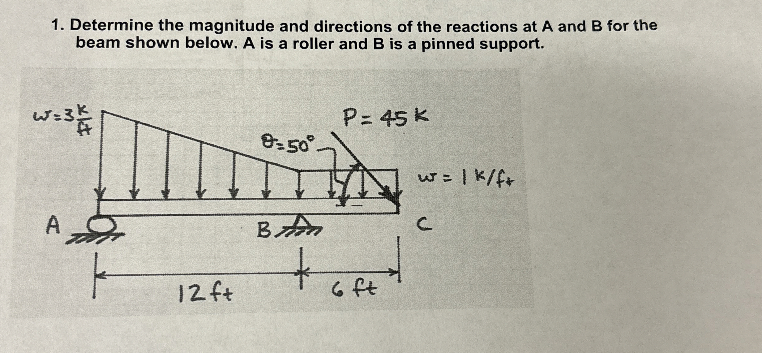 Determine the magnitude and directions of the
