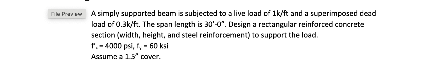 File Preview A simply supported beam is subjected