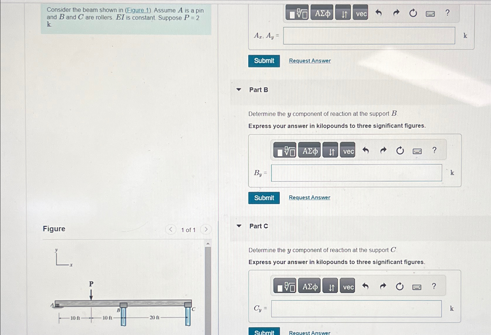 Consider the beam shown in ( Figure 1 ) . Assume