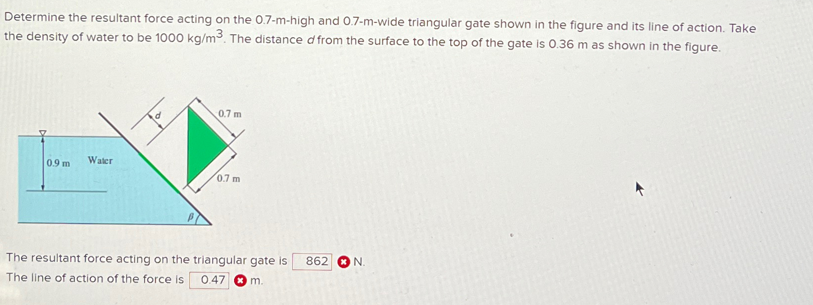 Determine the resultant force acting on the 0 . 7