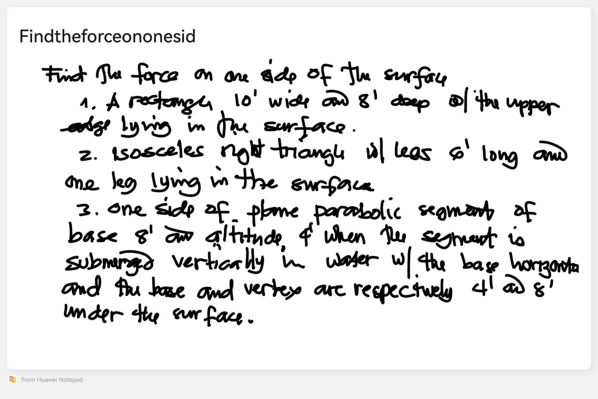 Findtheforceononesid Find the force on one idp of