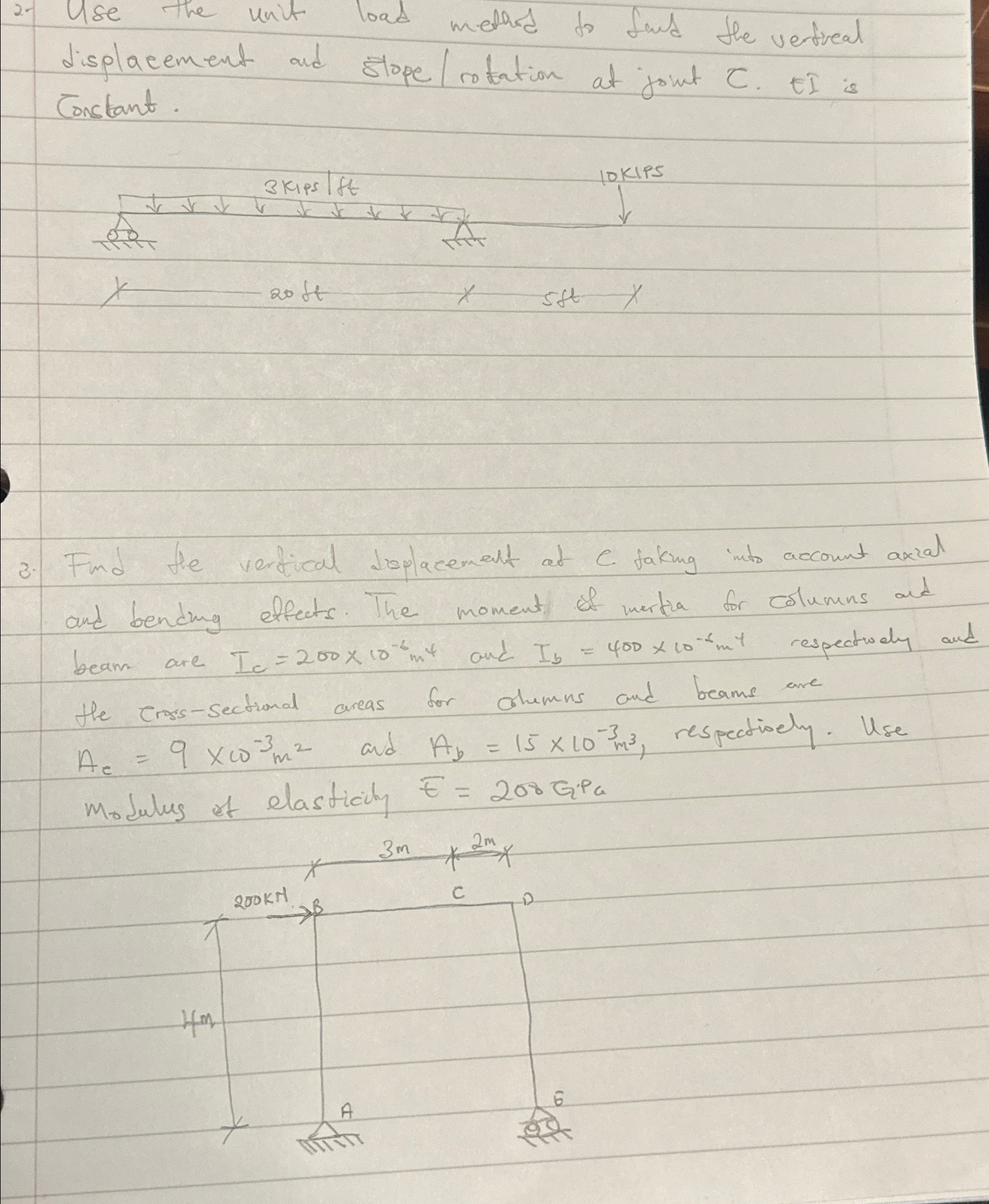 Use the unt load methre to fand the vertireal